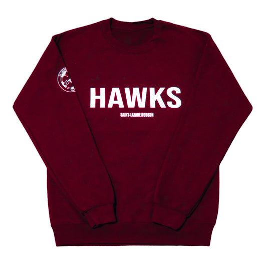 HAWKS Crewneck in Burgundy